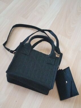 💲1⃣▶▶2 piece  Bag Set, Fashion Shoulder Bag with Matching Side Wallet